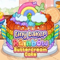 Tiny Baker Rainbow Buttercream Cake