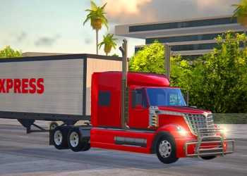 American Truck Car Driving